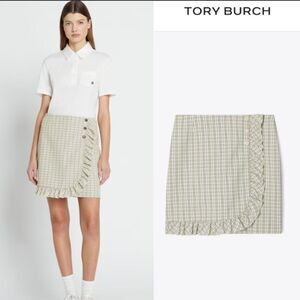 NWT Tory Burch Perfomance Mini Yellow Skirt Golf Twill Size 0